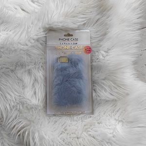UO “Skinny Dip” Blue Fuzzy iPhone Case